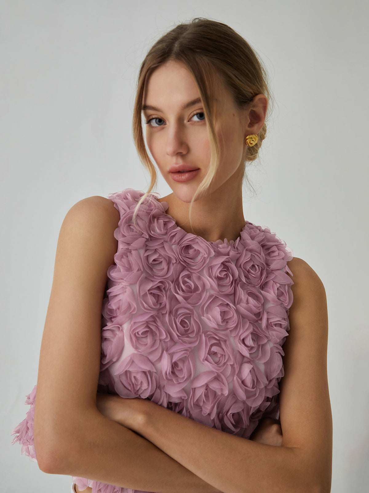 Romantic Multi-Flower Blouse