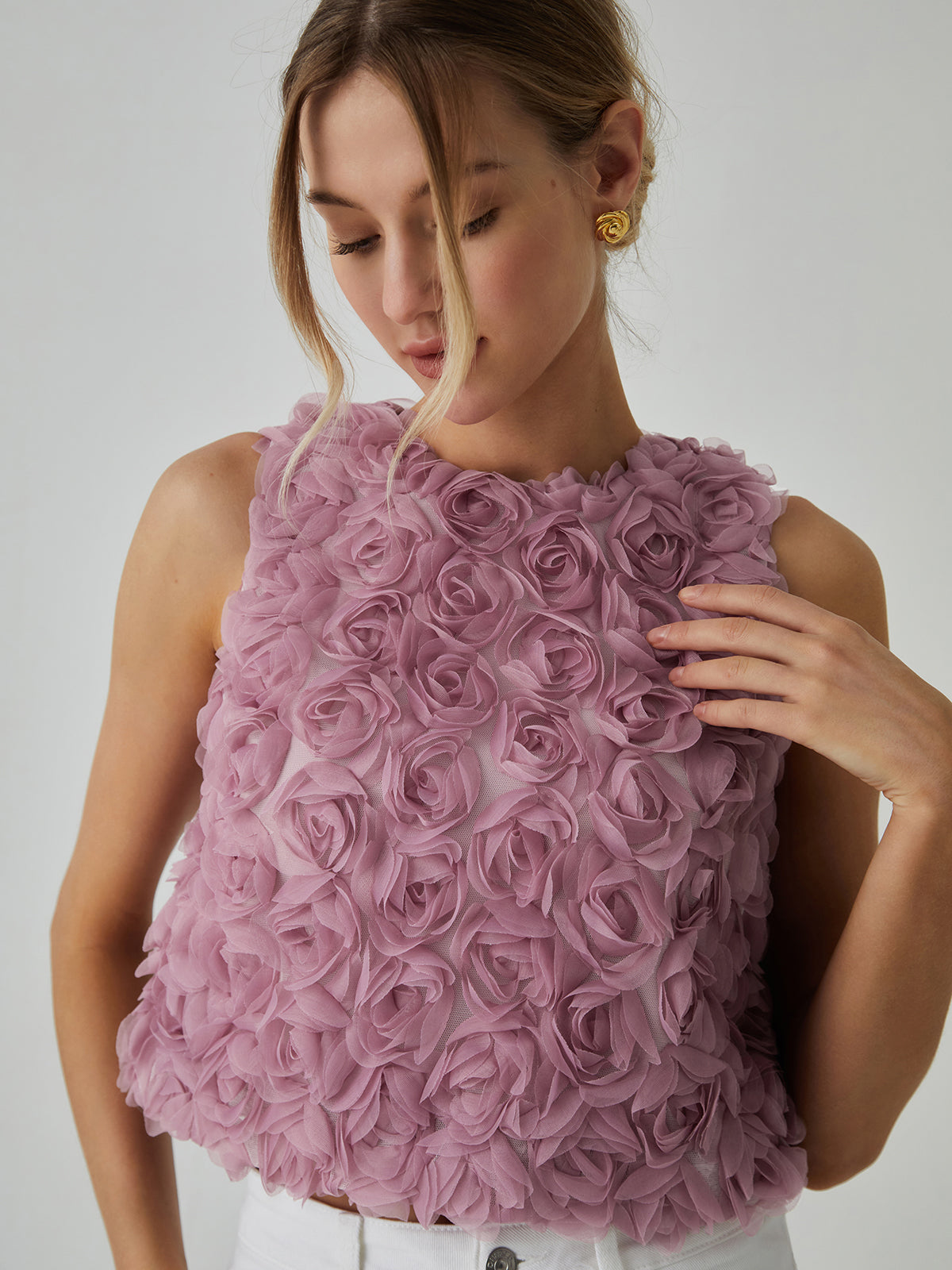 Romantic Multi-Flower Blouse