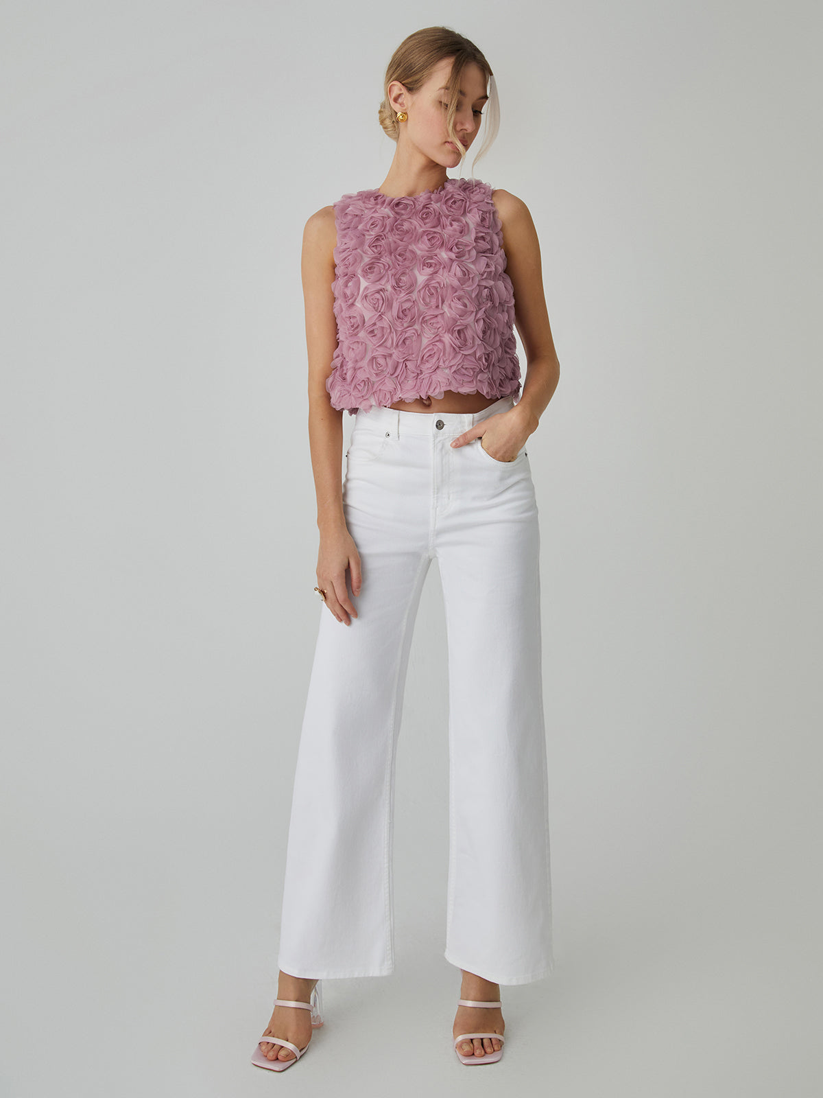 Romantic Multi-Flower Blouse