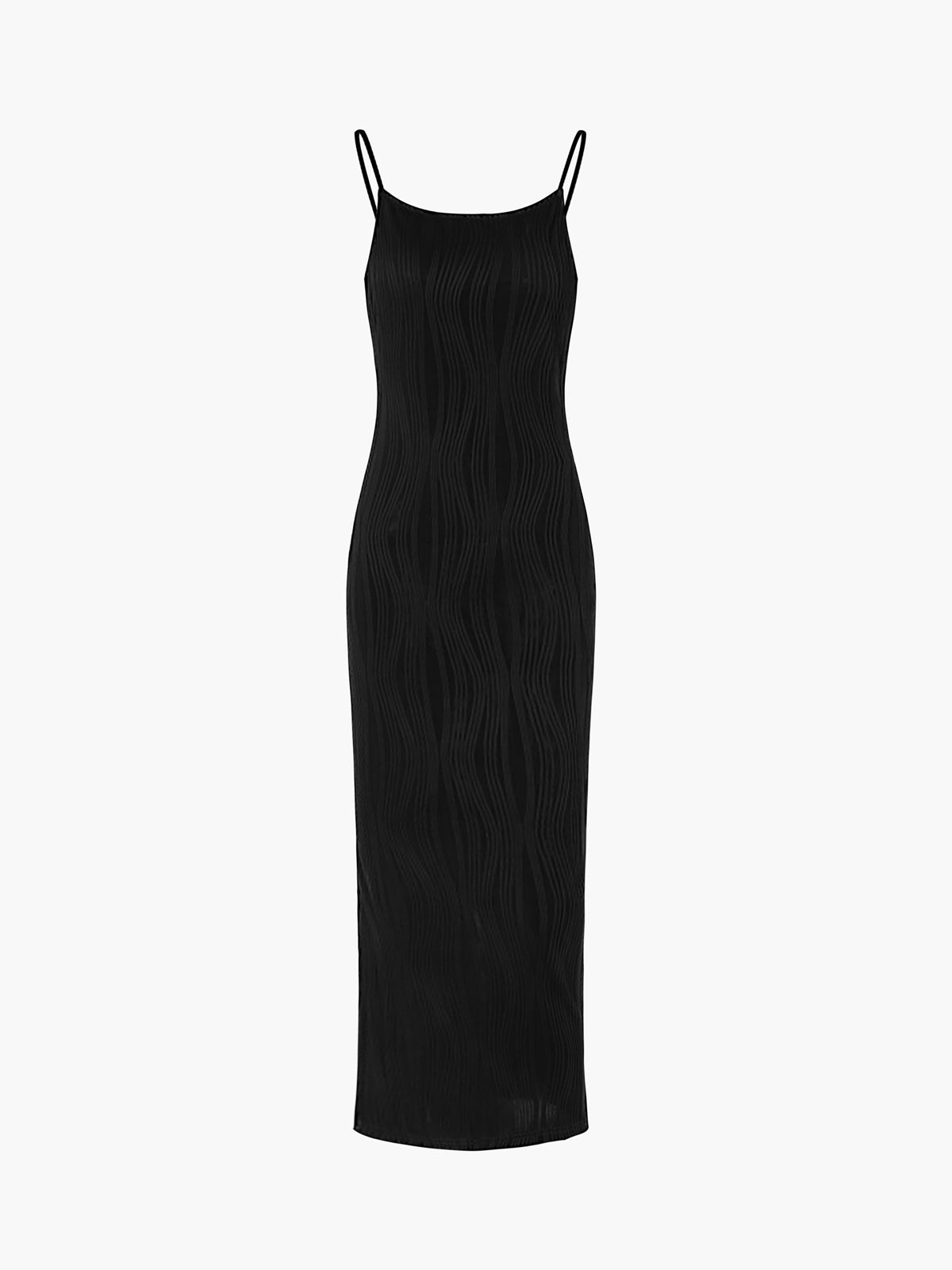 Solid-Color Backless Maxi Dress