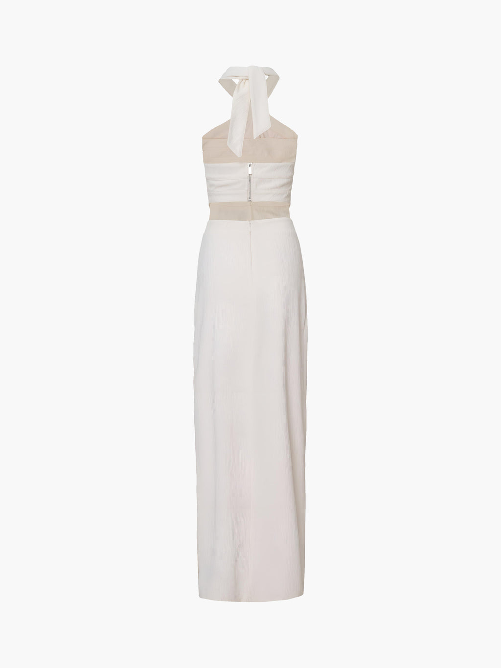 Crisscross-Cut Halter Split Knit Maxi Dress